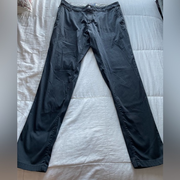 Birddogs Kevin Buffets Mens Stretch Khakis Navy 36x34 Unlined Golf Casual Travel - Picture 8 of 10